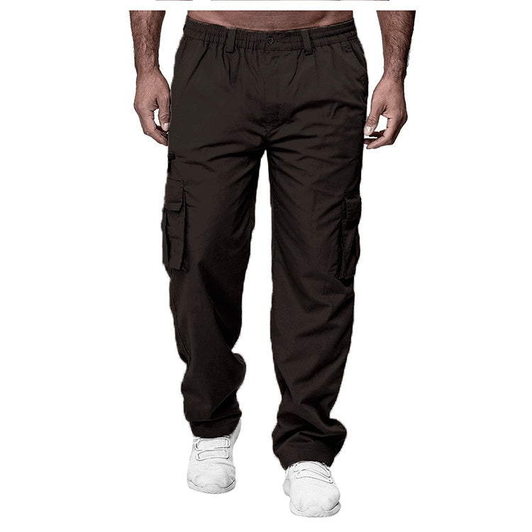 Pantalon cargo homme multi-poches – Coupe droite et décontractée