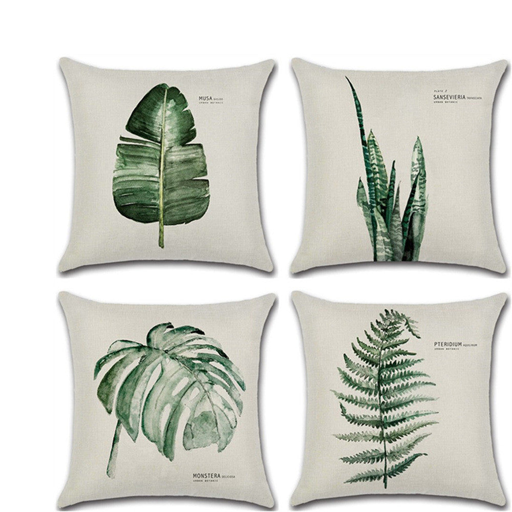 Coussin Feuille en Lin – Élégance Naturelle & Déco Moderne