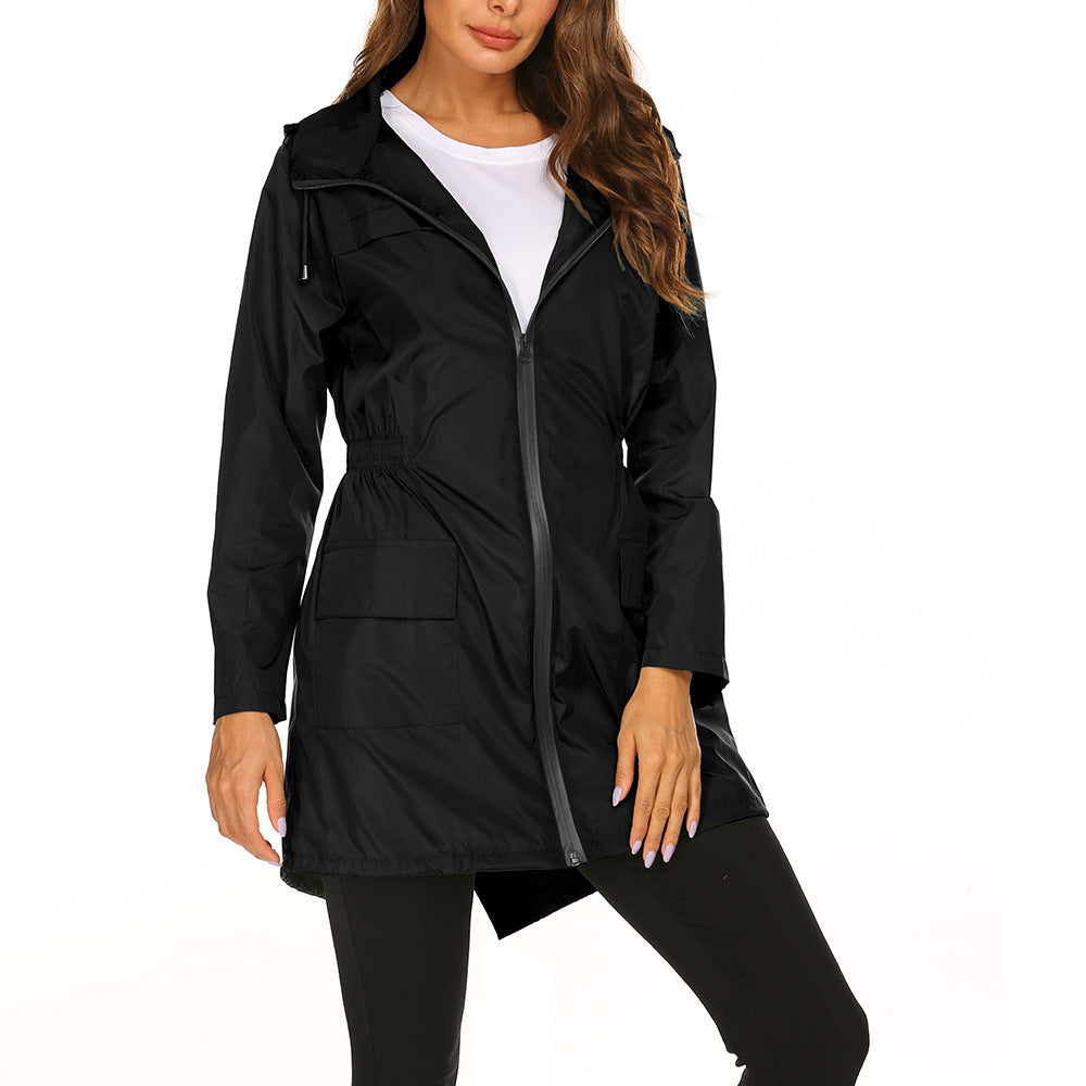 Veste imperméable femme – coupe-vent à capuche (S–XXL)