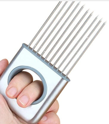 Outil de découpe oignon inox – Guide de coupe sécurisé et précis