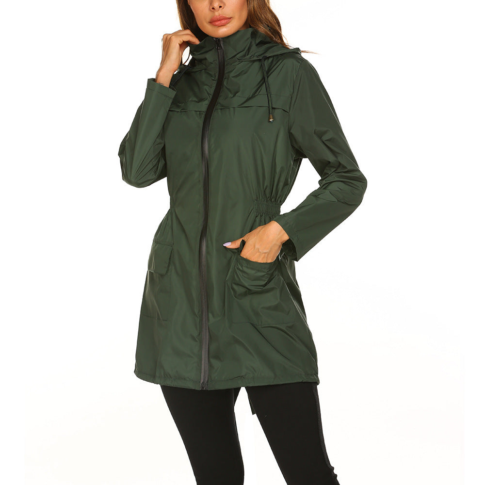 Veste imperméable femme – coupe-vent à capuche (S–XXL)