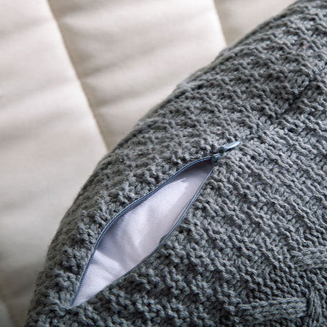 Housse Coussin Tricotée Épaisse – Style Cocooning 45x45cm