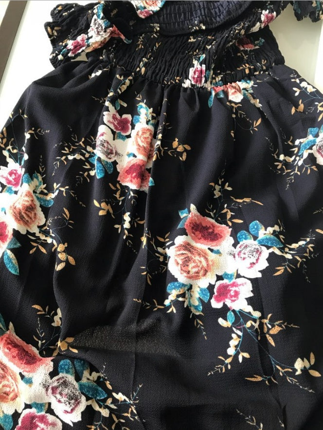 Robe longue bohème à épaules dénudées – robe d’été fluide et élégante