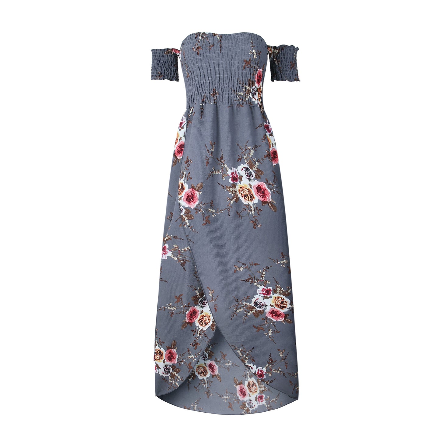 Robe longue bohème à épaules dénudées – robe d’été fluide et élégante