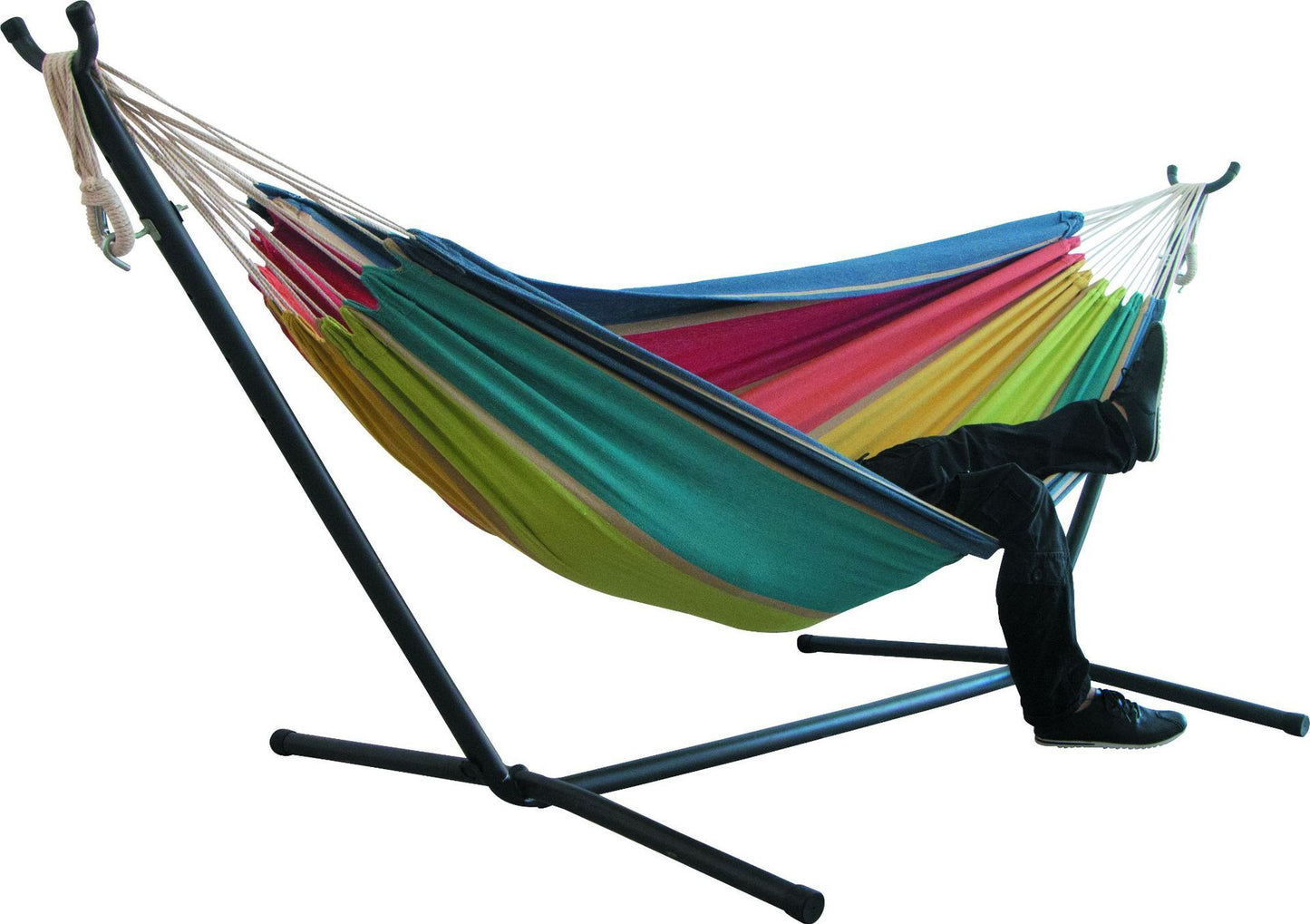 Hamac de Camping en Toile – Double Largeur 200x150 cm (Sans Support)