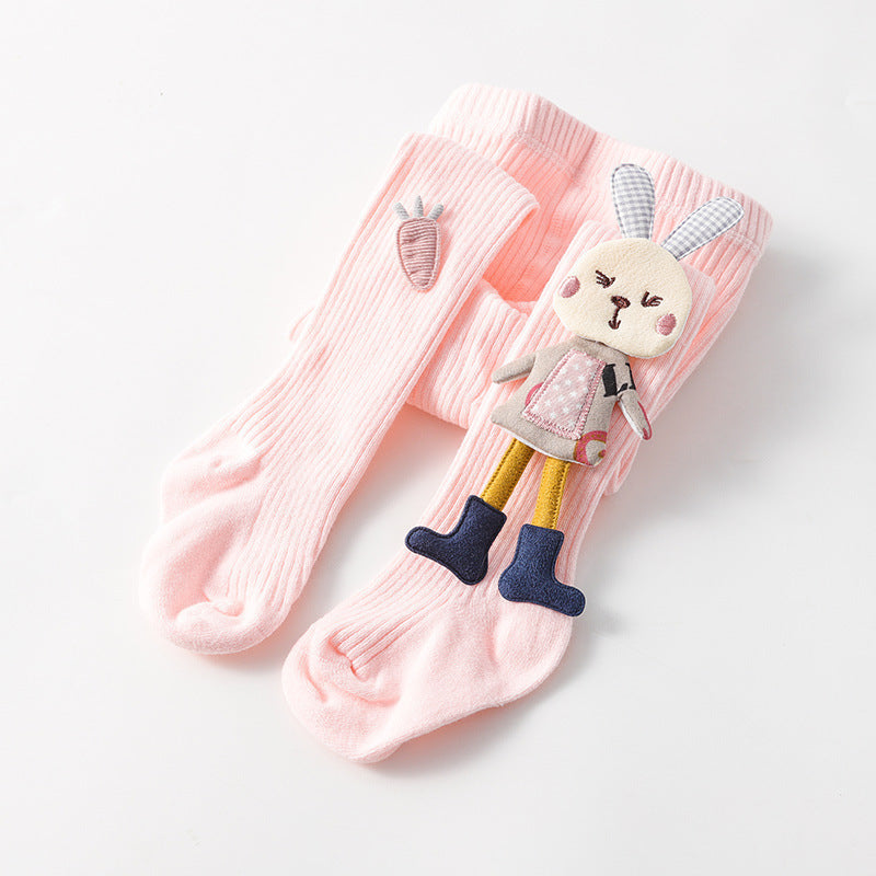 Collants fille en coton tricoté – motifs mignons
