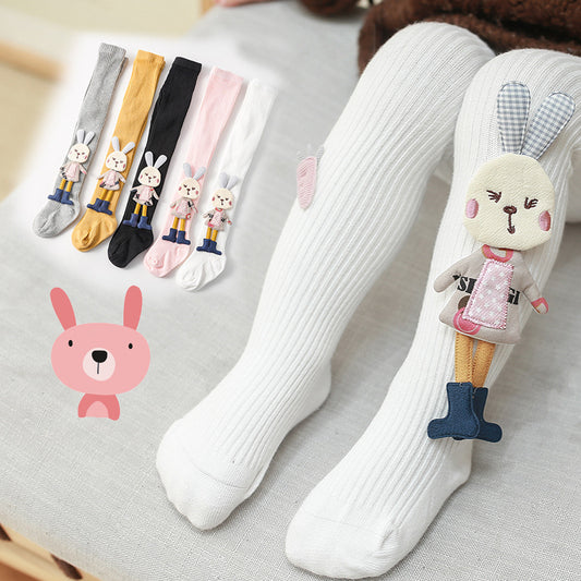 Collants fille en coton tricoté – motifs mignons