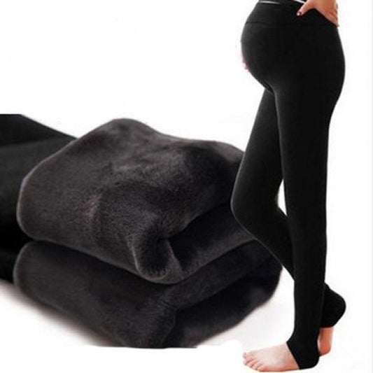 Legging de grossesse doublé polaire – Chaud et confortable pour l’hiver