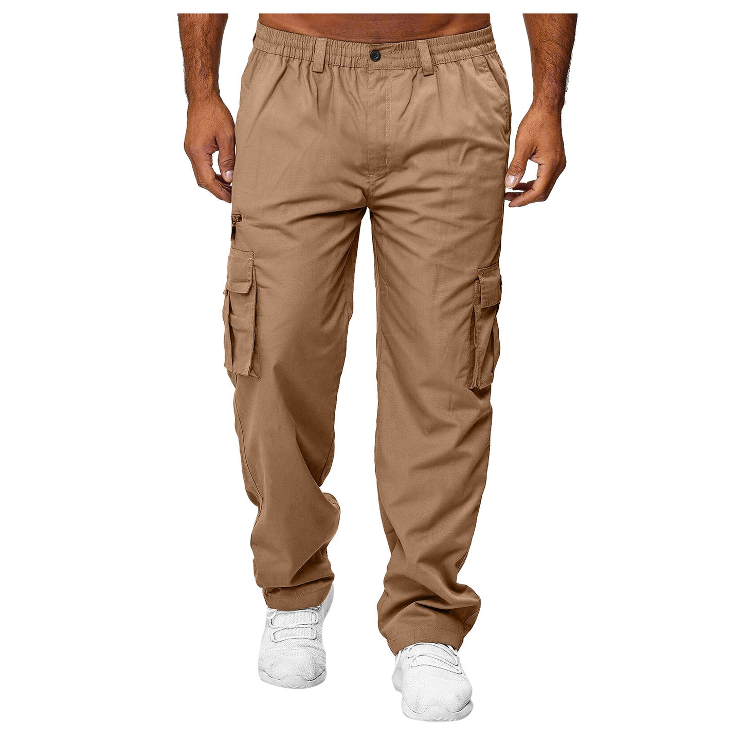 Pantalon cargo homme multi-poches – Coupe droite et décontractée