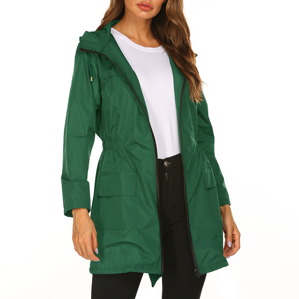 Veste imperméable femme – coupe-vent à capuche (S–XXL)