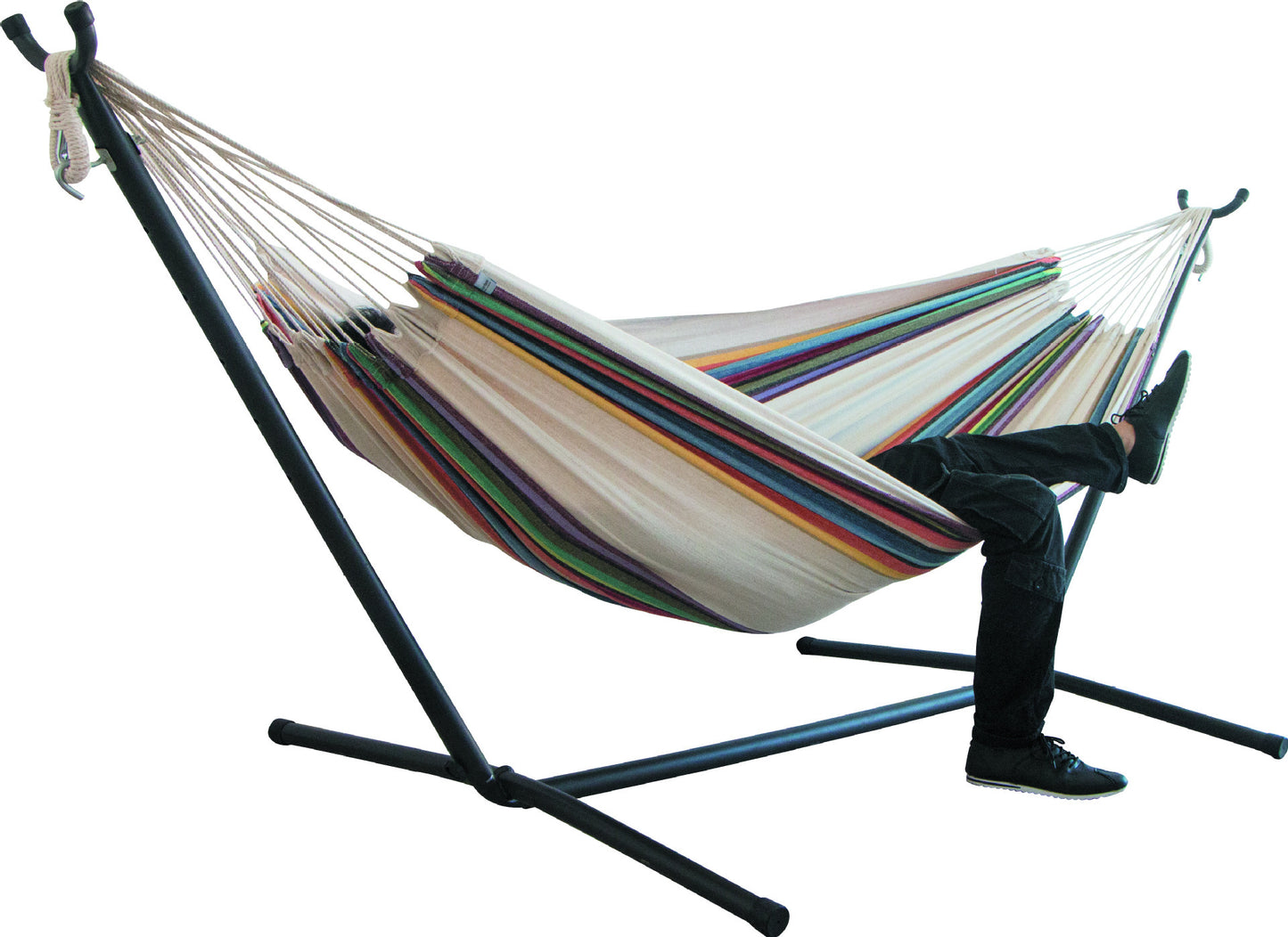 Hamac de Camping en Toile – Double Largeur 200x150 cm (Sans Support)