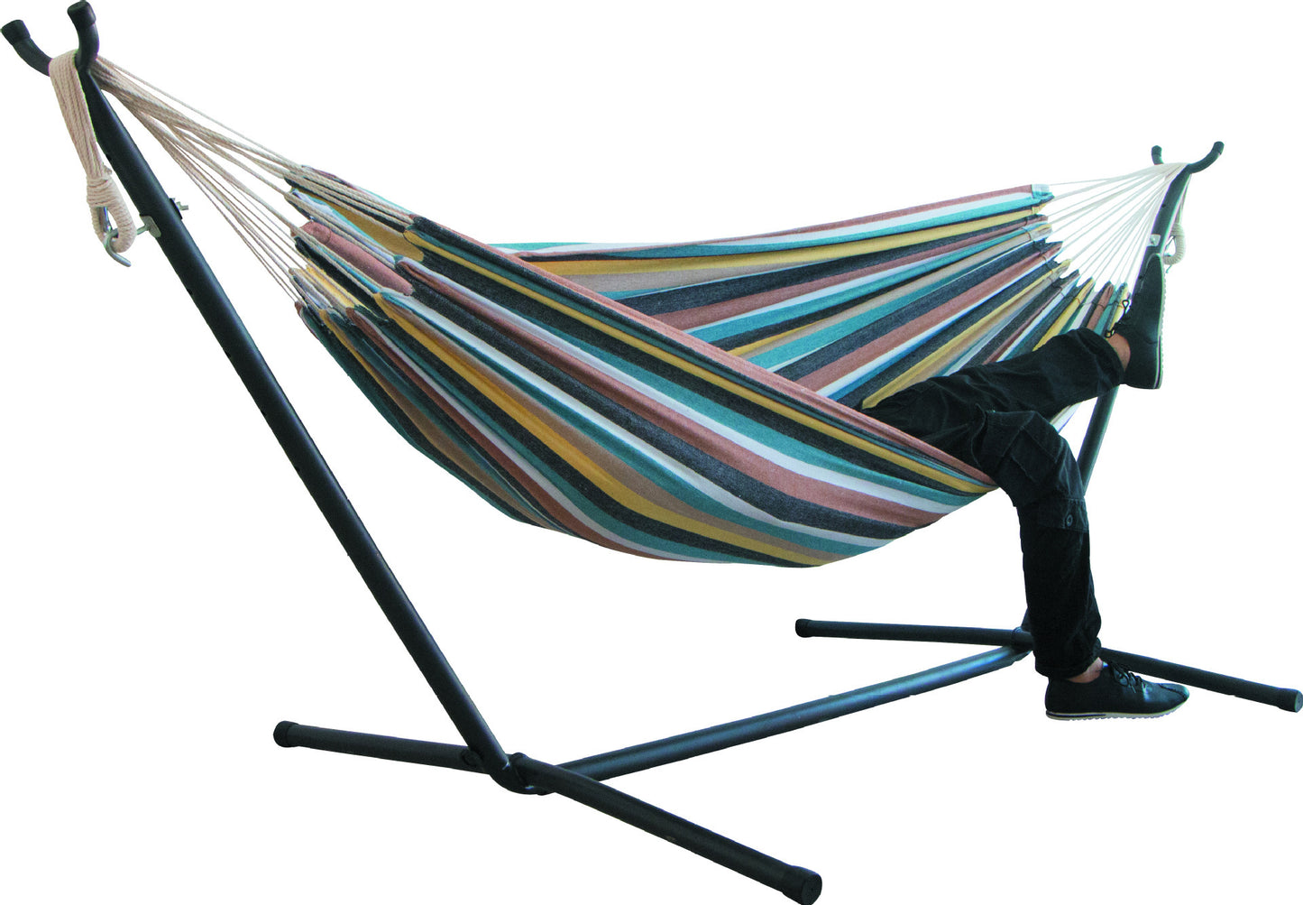 Hamac de Camping en Toile – Double Largeur 200x150 cm (Sans Support)