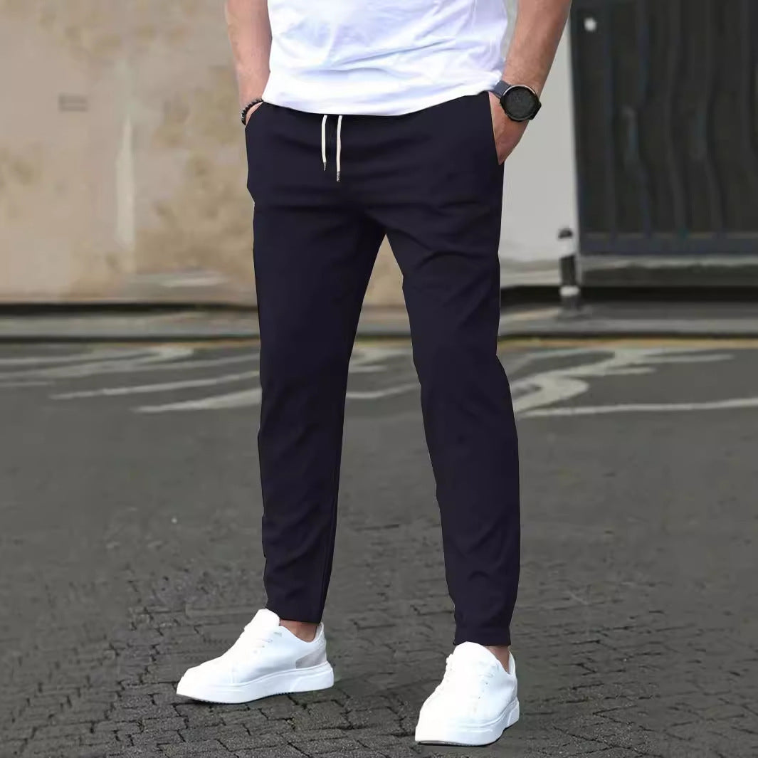 Pantalon homme ajusté casual – Coupe droite et tissu respirant
