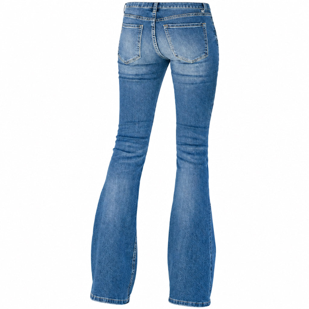 Le jean évasé taille haute