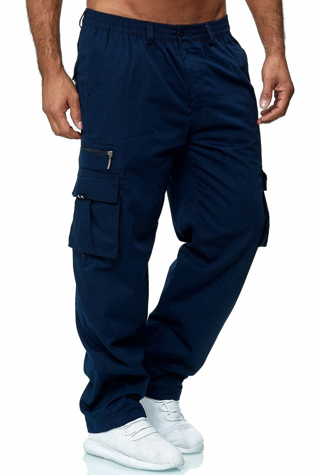 Pantalon cargo homme multi-poches – Coupe droite et décontractée