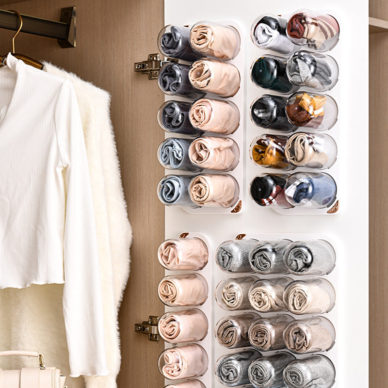 Boîte Murale de Rangement – Sous-vêtements & Chaussettes Sans Perçage