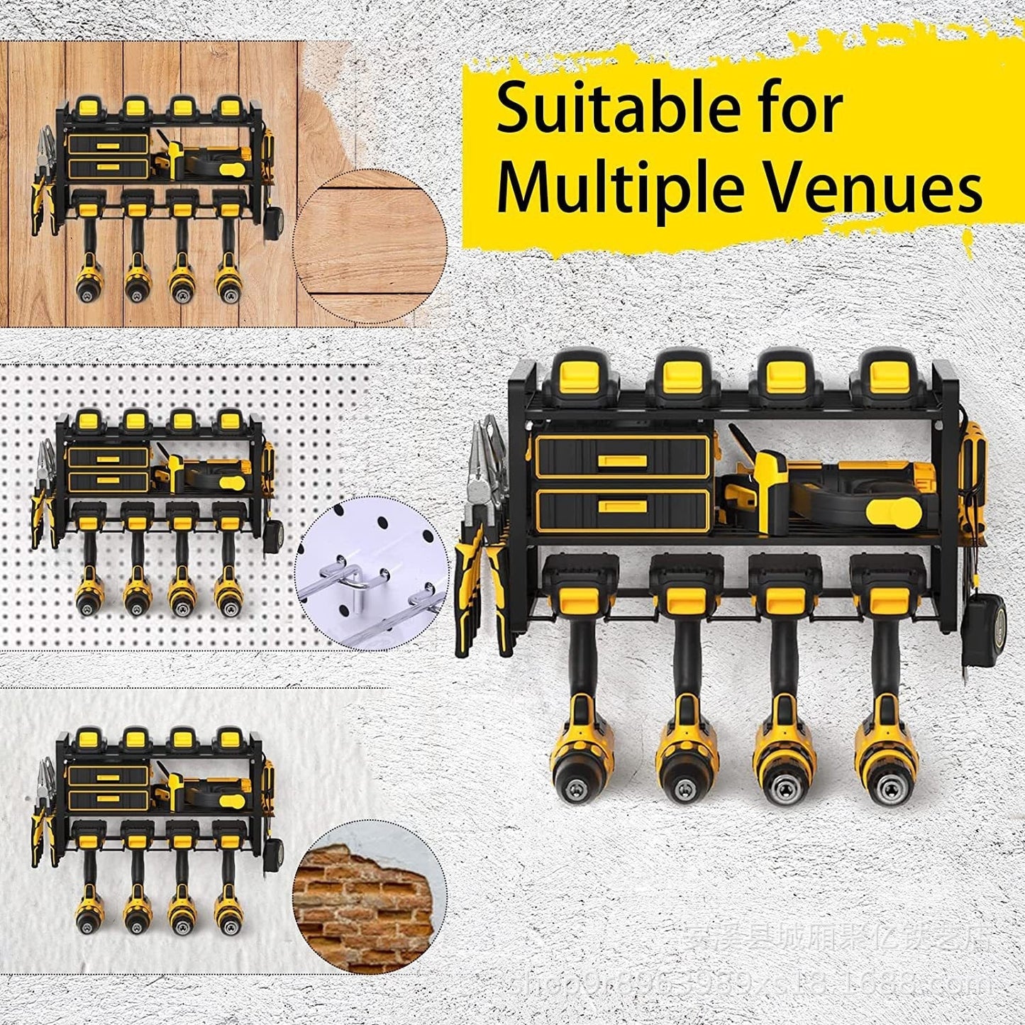Support de Rangement Mural – Pour Outils & Perceuses