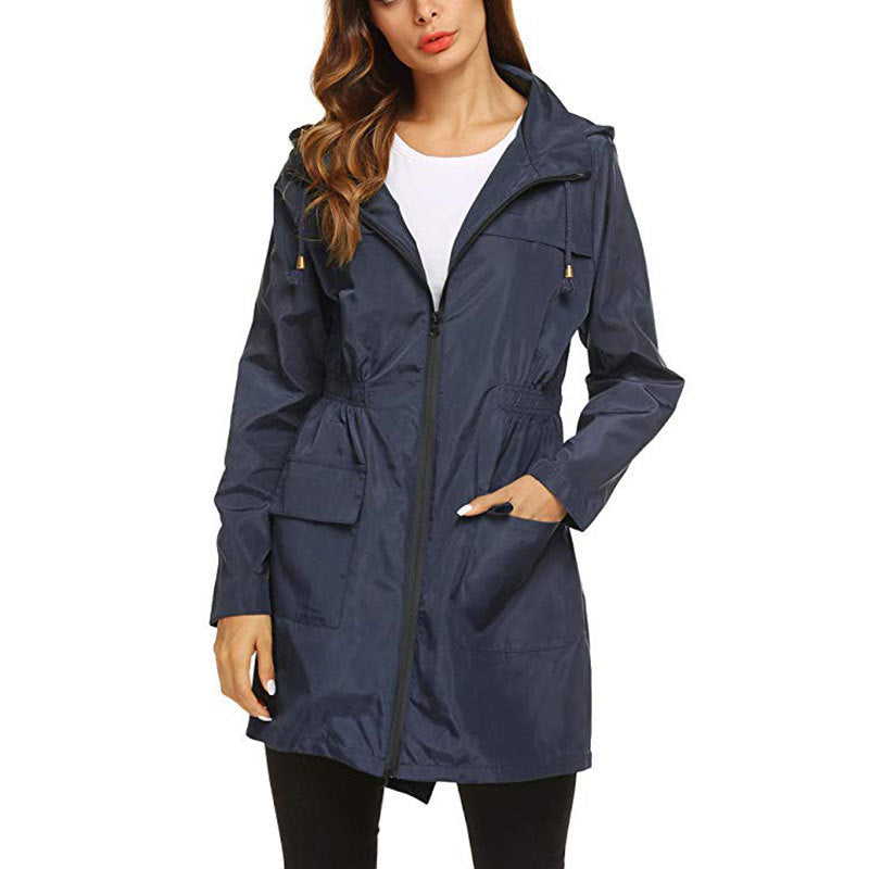 Veste imperméable femme – coupe-vent à capuche (S–XXL)