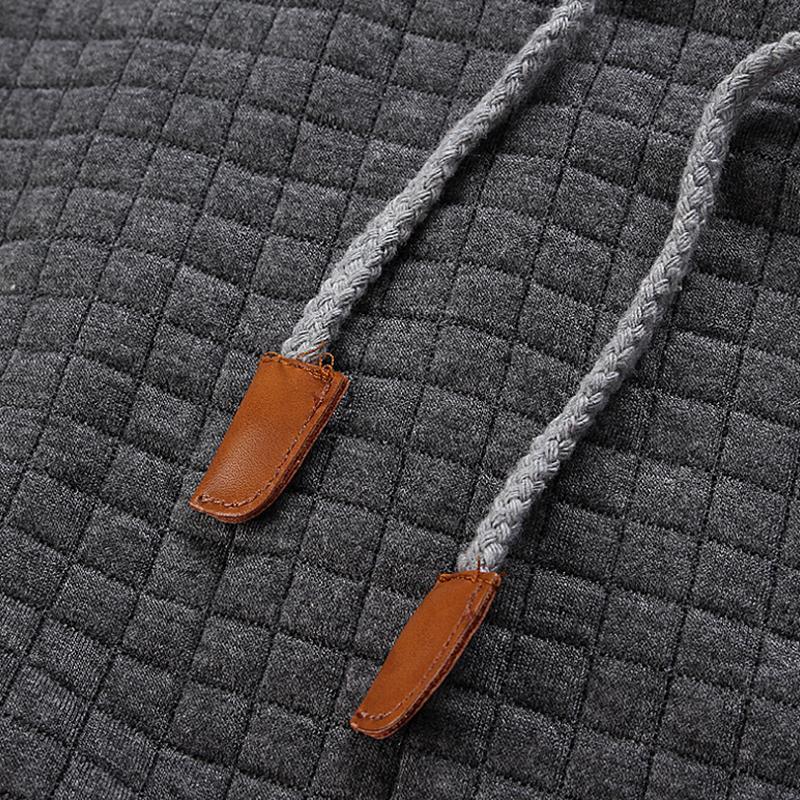 Sweat à capuche jacquard homme – Style décontracté et chaud à manches longues