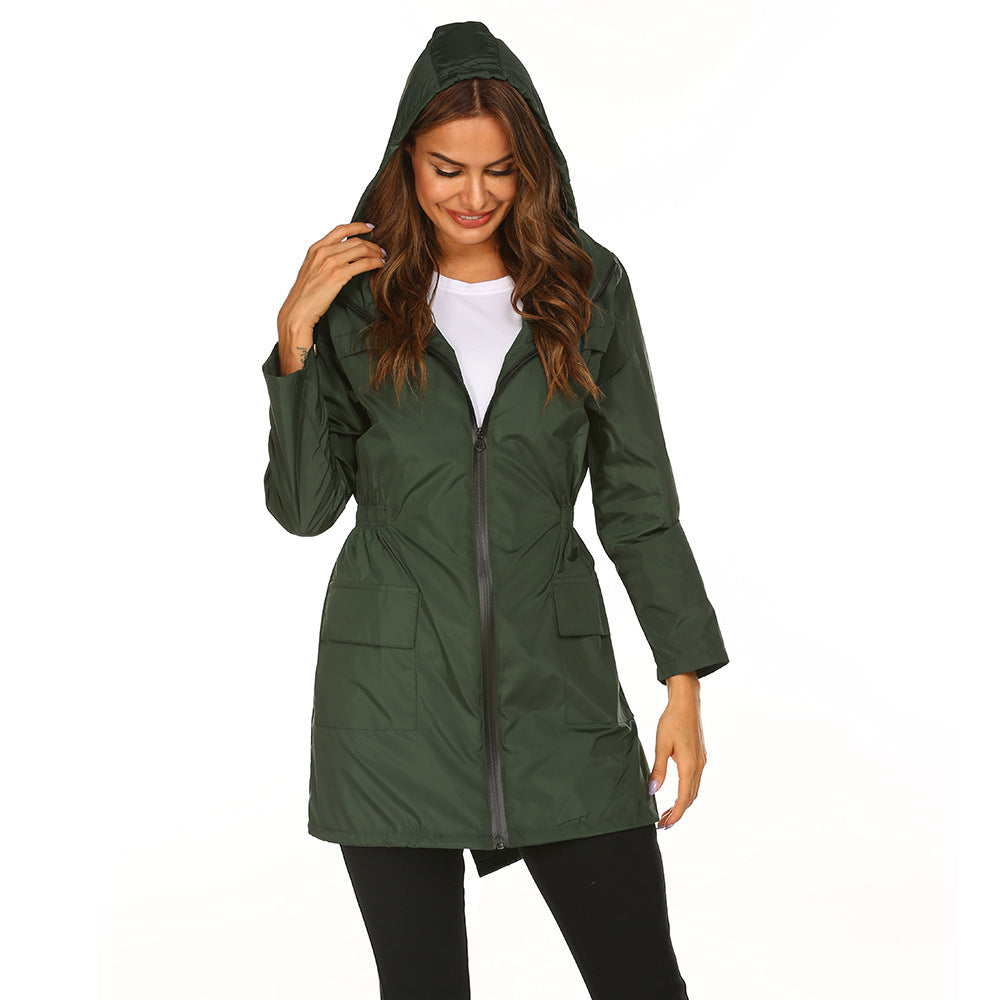 Veste imperméable femme – coupe-vent à capuche (S–XXL)