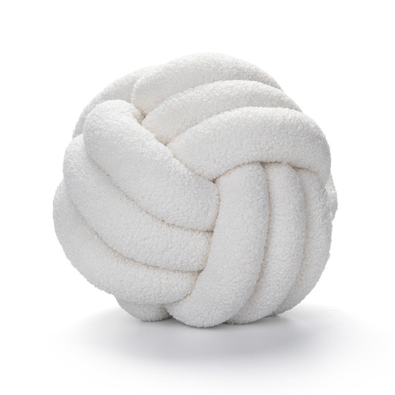 Coussin Bouclé Rond – Style Nordique & Douillet