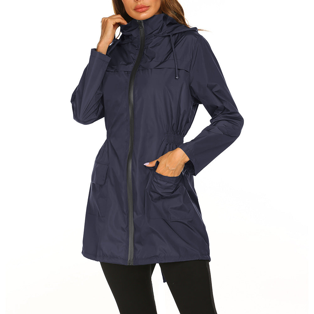 Veste imperméable femme – coupe-vent à capuche (S–XXL)