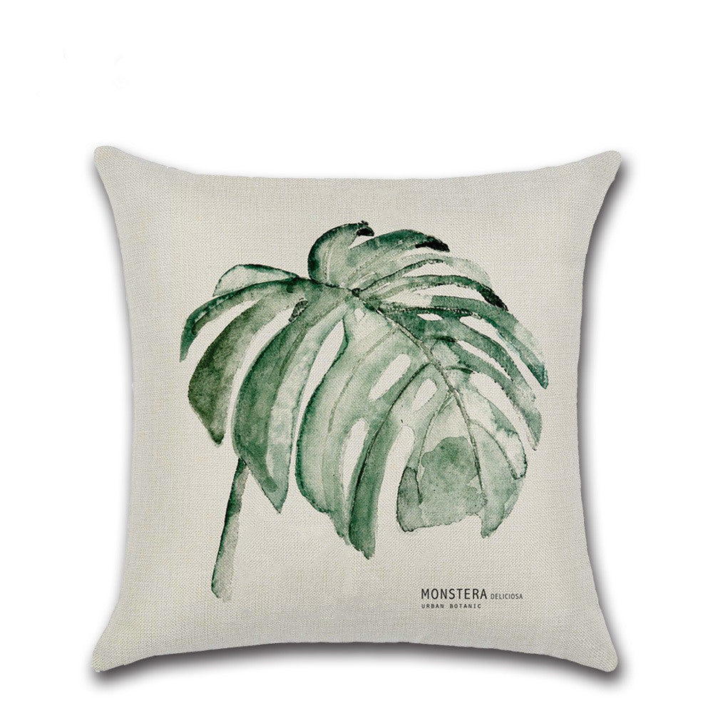 Coussin Feuille en Lin – Élégance Naturelle & Déco Moderne