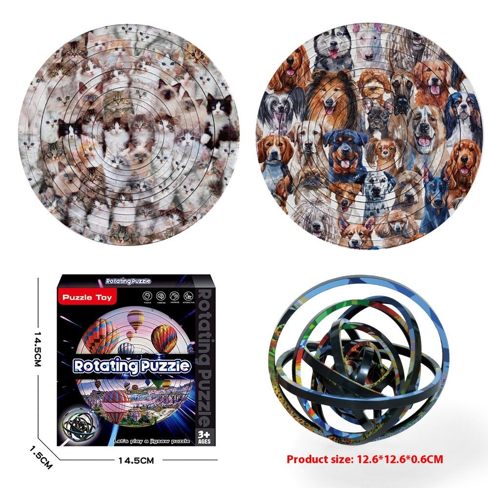 Puzzle 3D Rotatif – Jeu Éducatif Anti-Stress