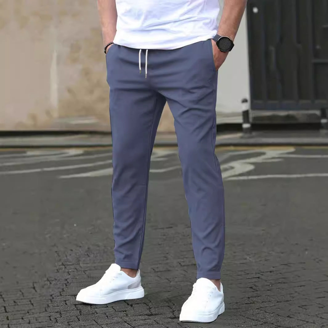 Pantalon homme ajusté casual – Coupe droite et tissu respirant