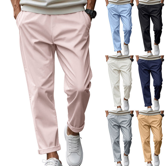 Pantalon homme décontracté à taille réglable – Tissu léger et séchage rapide
