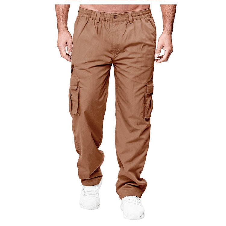 Pantalon cargo homme multi-poches – Coupe droite et décontractée