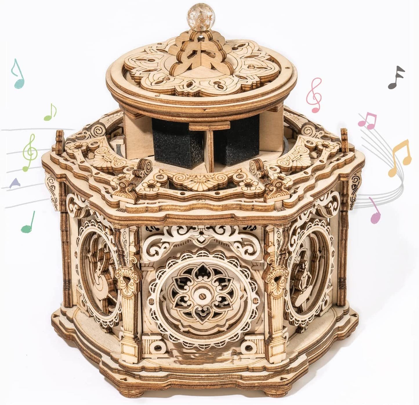 Boîte à Musique en Bois 3D – ROKR Jardin Secret à Assembler