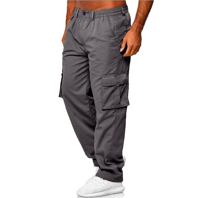 Pantalon cargo homme multi-poches – Coupe droite et décontractée
