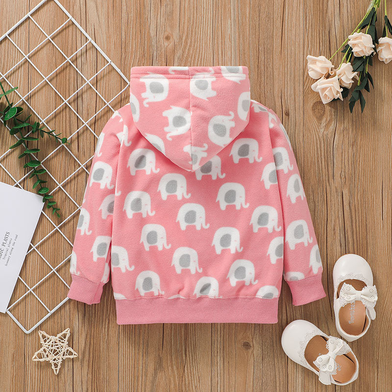Veste Fille à Capuche Motif Animal – Automne Doux et Tendance