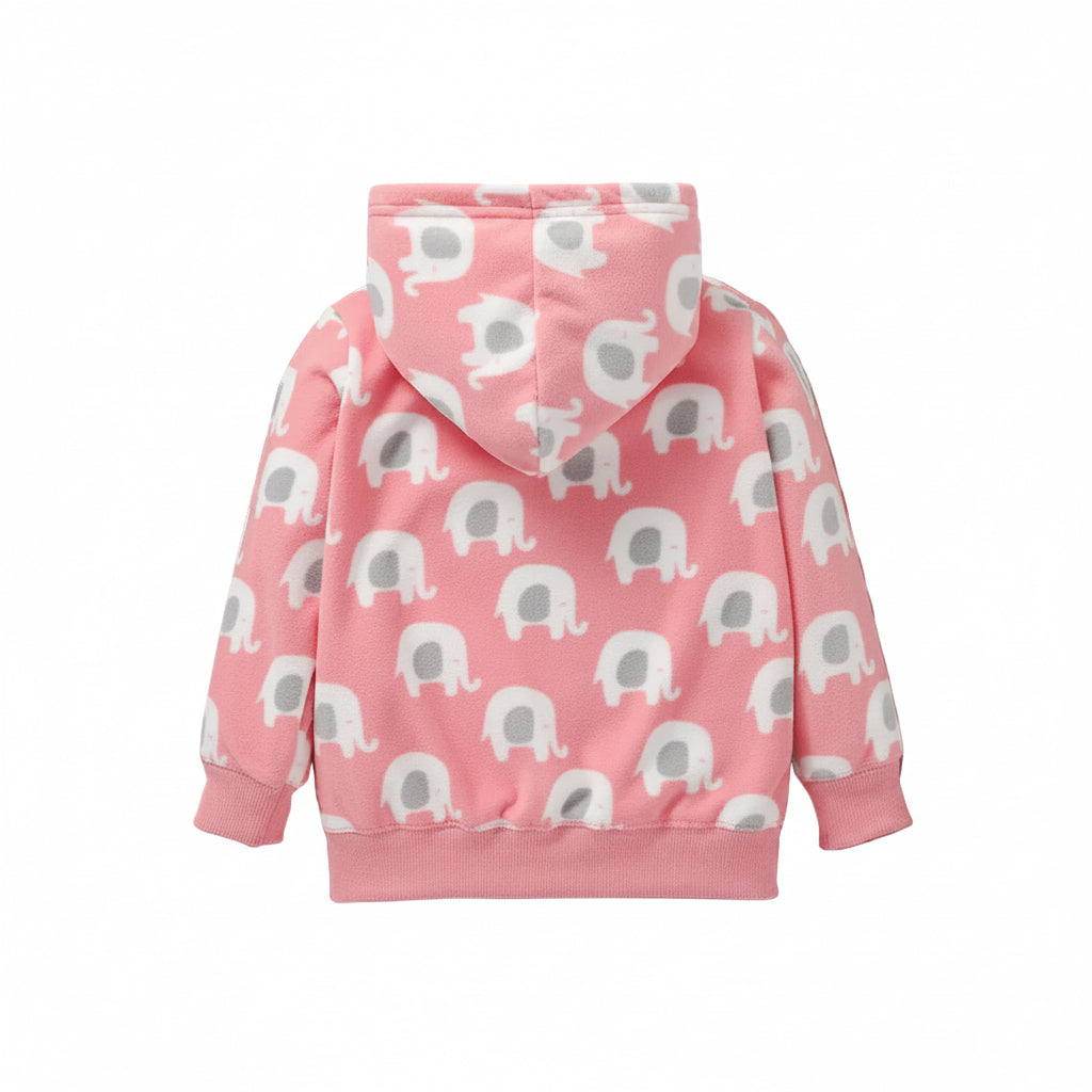 La veste zippée à capuche Eléphant