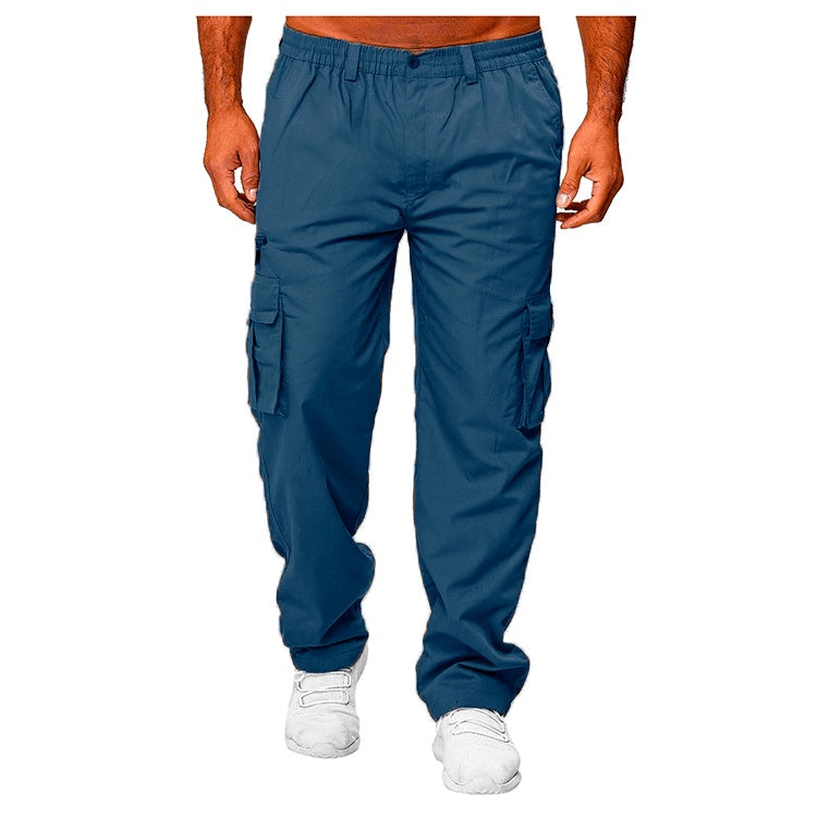 Pantalon cargo homme multi-poches – Coupe droite et décontractée