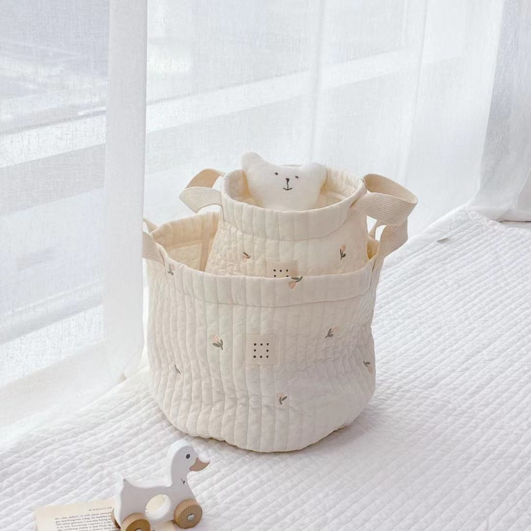 Sac de Rangement Bébé en Coton – Vêtements, Jouets, Couches