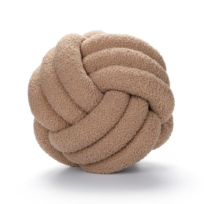 Coussin Bouclé Rond – Style Nordique & Douillet