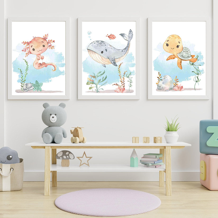 Mur avec 3 posters pour enfant