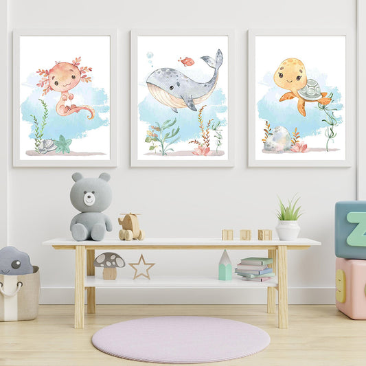 Mur avec 3 posters pour enfant