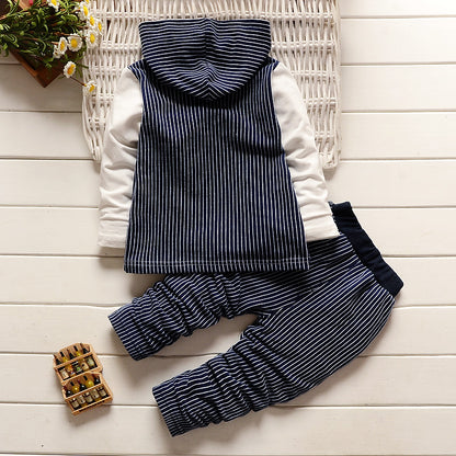Ensemble 3 pièces garçon – Style coréen, chaud et confortable
