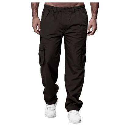 Pantalon cargo homme multi-poches – Coupe droite et décontractée