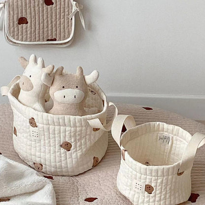 Sac de Rangement Bébé en Coton – Vêtements, Jouets, Couches