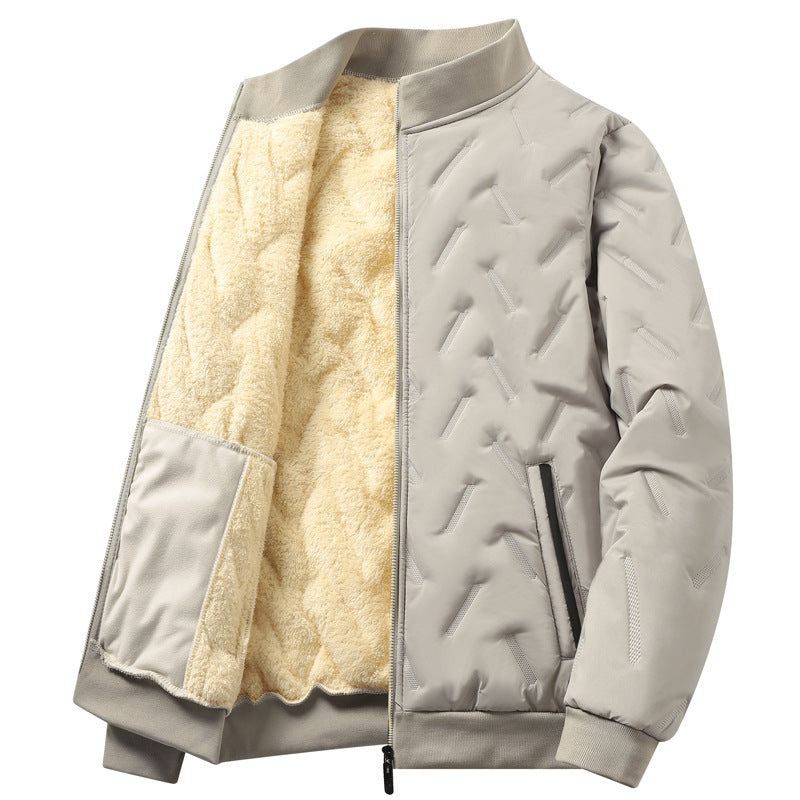 Veste homme chaude à col revers – doublée polaire