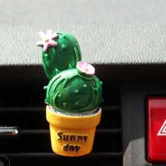 Diffuseur Parfum Voiture – Plantes & Cactus Décoratifs Clip Ventilation