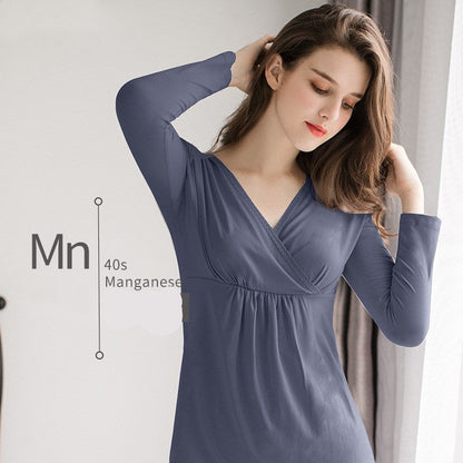 Haut de maternité en modal doux – vêtement de grossesse automne