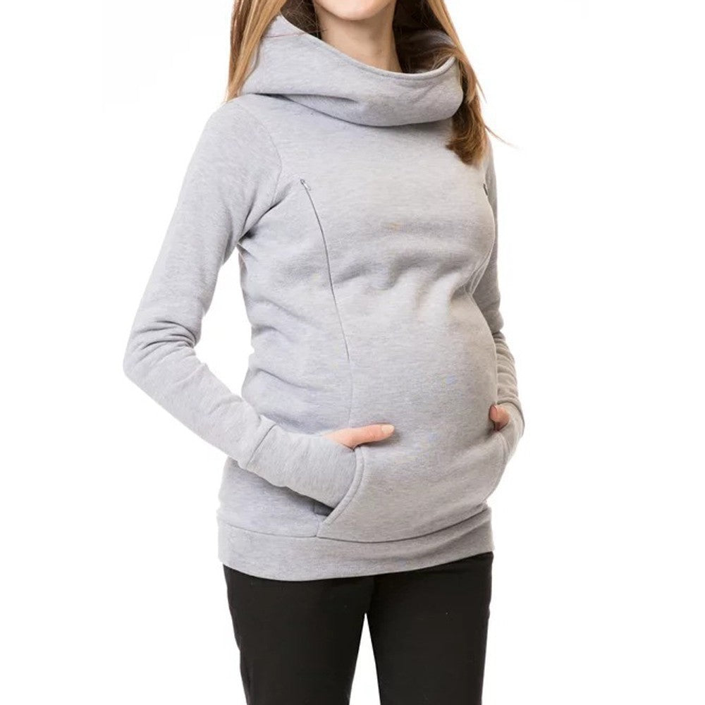 Sweat à Capuche Épais Grossesse – Confort Douillet et Style Assuré