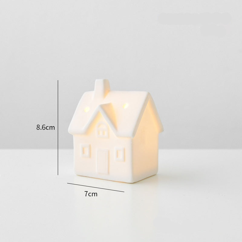 Décoration de Noël Lumineuse en Céramique – Sapin, Maison ou Bonhomme de Neige