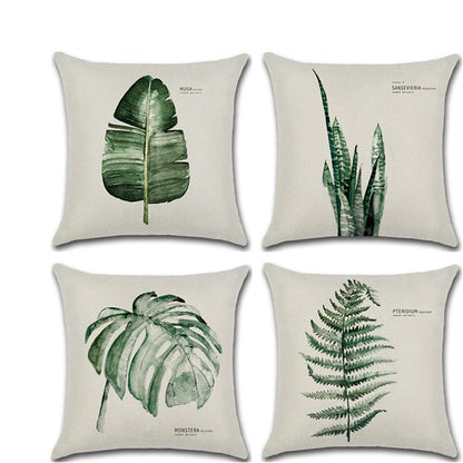 Coussin Feuille en Lin – Élégance Naturelle & Déco Moderne