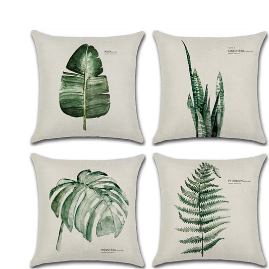 Coussin Feuille en Lin – Élégance Naturelle & Déco Moderne